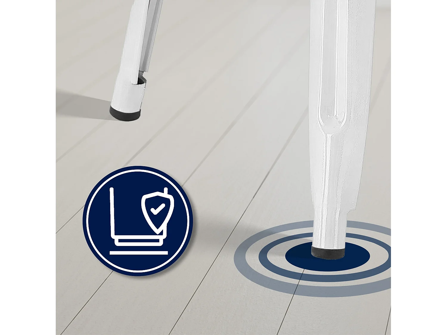 Tabouret de bar - Métal - Blanc - Joshua