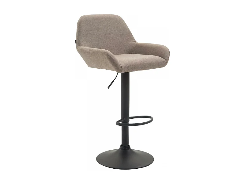 Barhocker - Stoff & schwarz - taupe - Braga