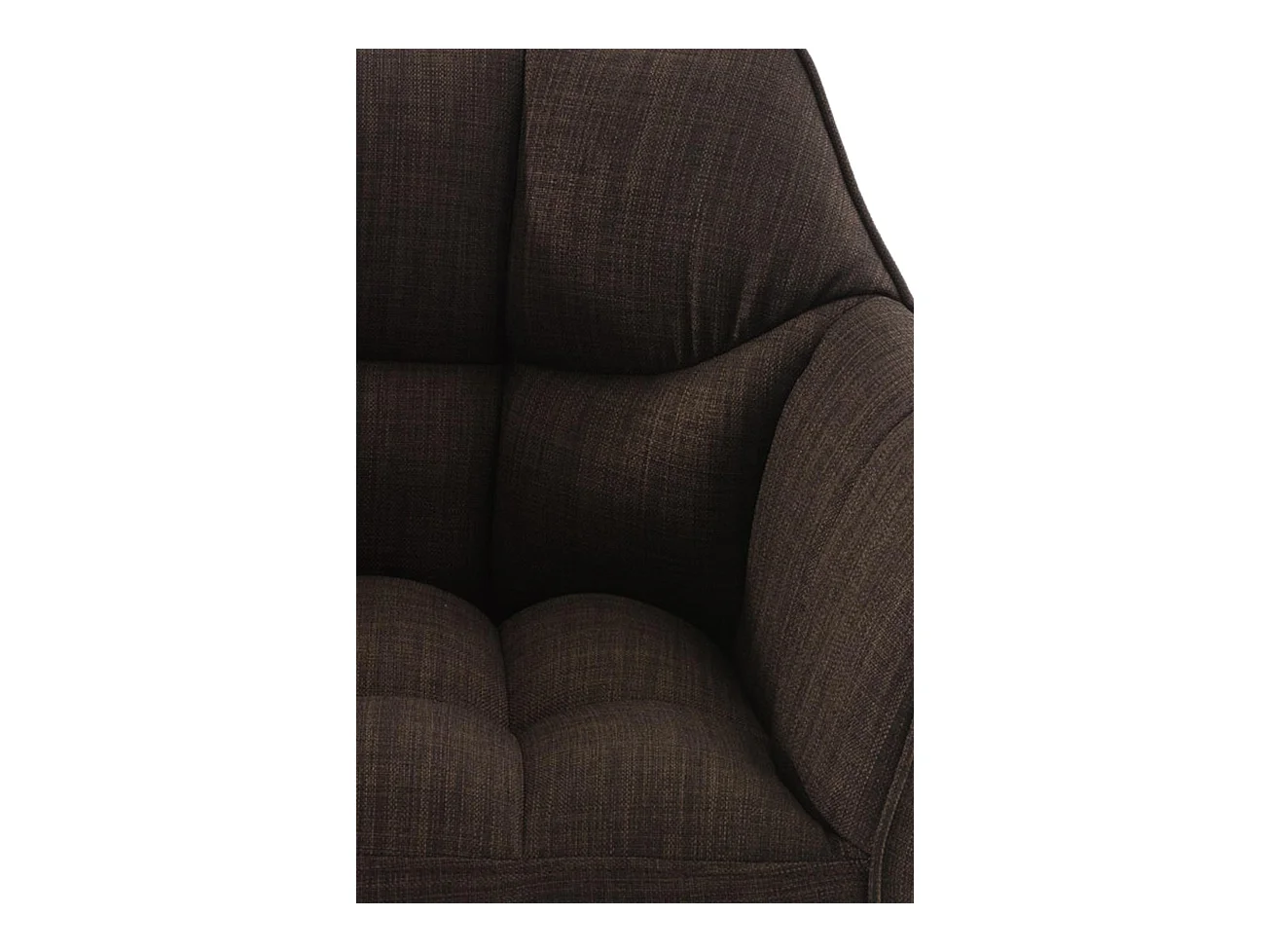 Tabouret de bar - Tissu & Noir - Marron - Damaso