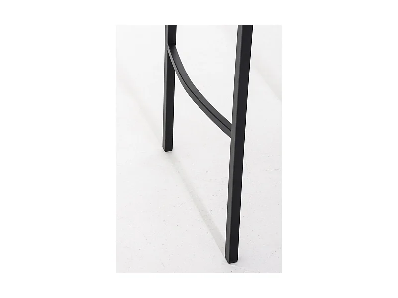Tabouret de bar - Tissu & Noir - Marron - Damaso