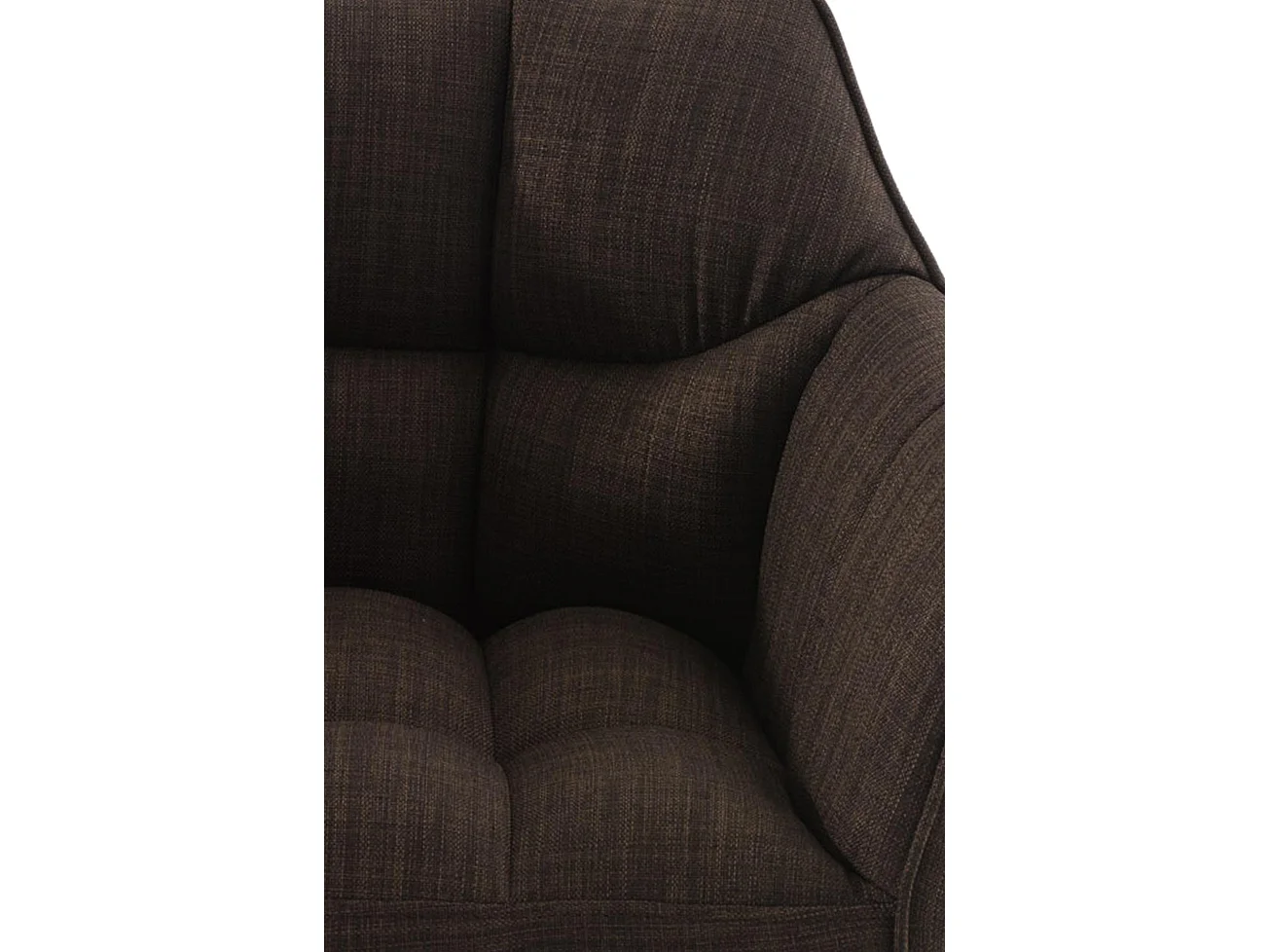 Tabouret de bar - Tissu & Noir - Marron - Damaso