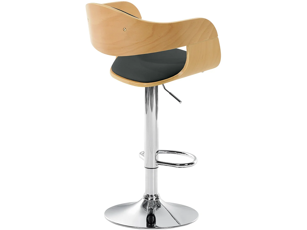 Barhocker - Kunstleder & chrom - natura/schwarz - Kingston