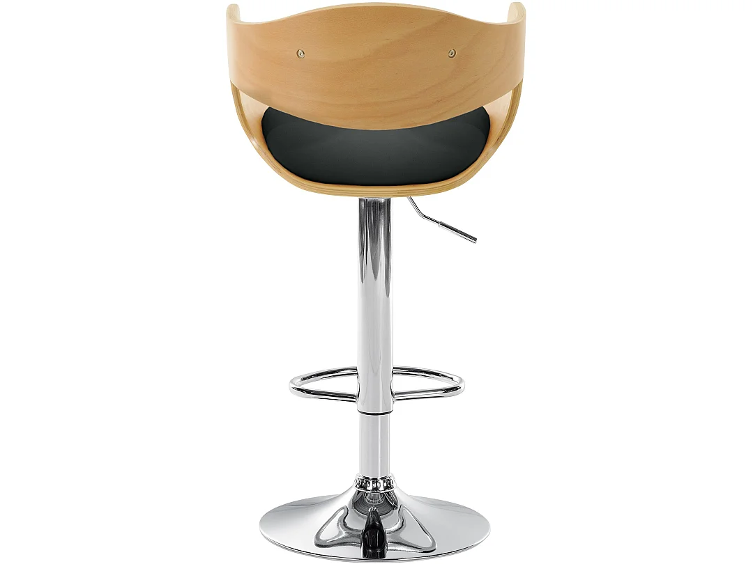 Barhocker - Kunstleder & chrom - natura/schwarz - Kingston