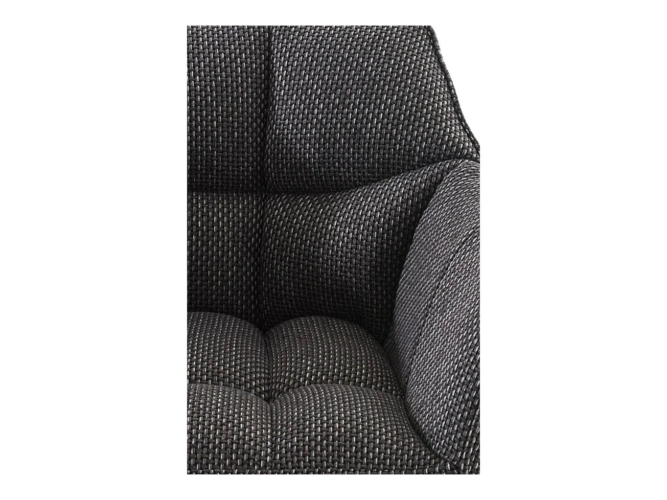Tabouret de bar - Tissu & Noir - Gris titane - Damaso