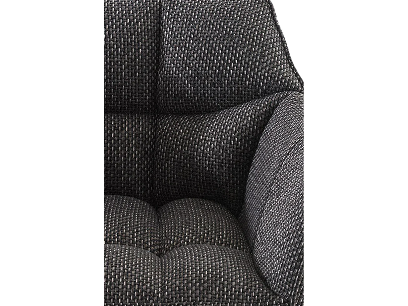 Tabouret de bar - Tissu & Noir - Gris titane - Damaso