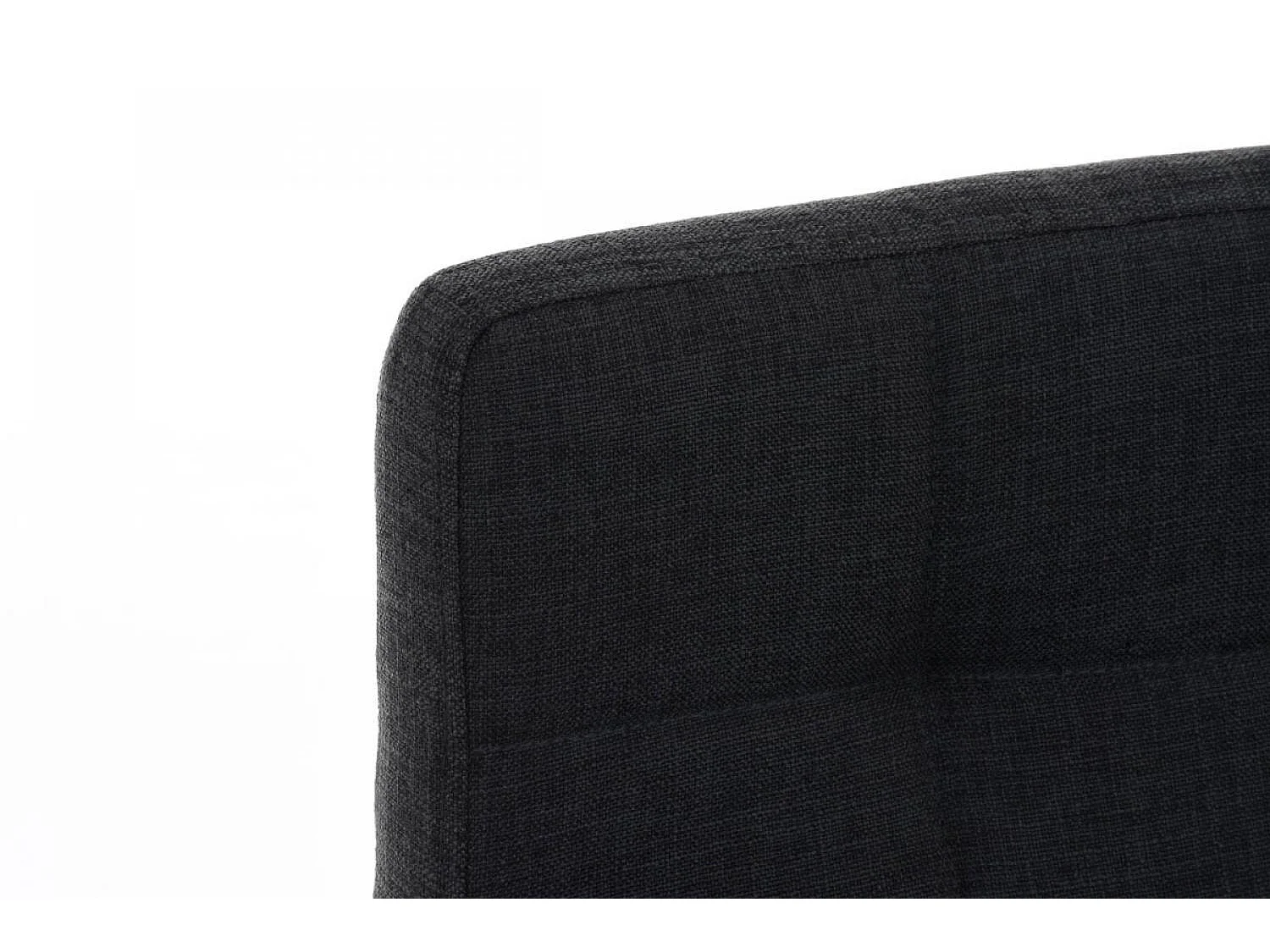 Tabouret de bar - Tissu & Noir - Gris foncé - Lincoln