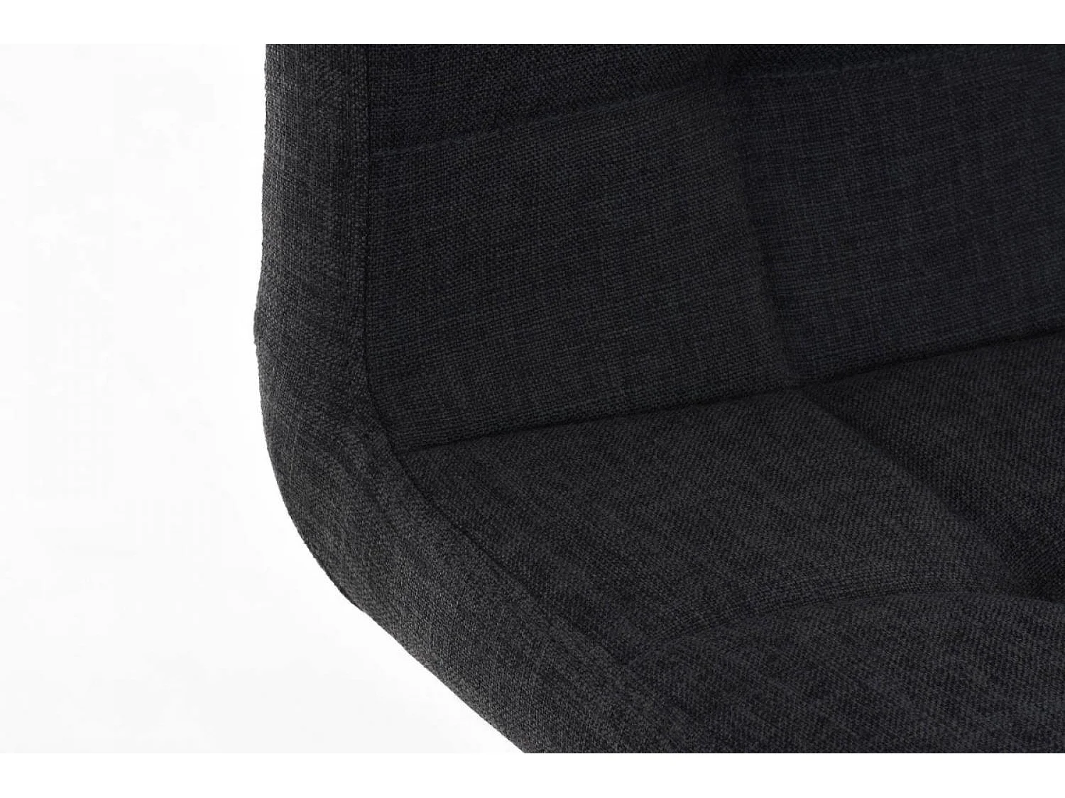 Tabouret de bar - Tissu & Noir - Gris foncé - Lincoln