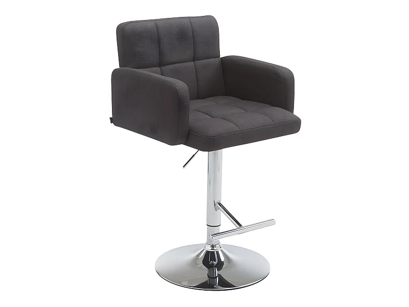 Tabourets de bar - Tissu & Métal - Gris foncé - Los Angeles