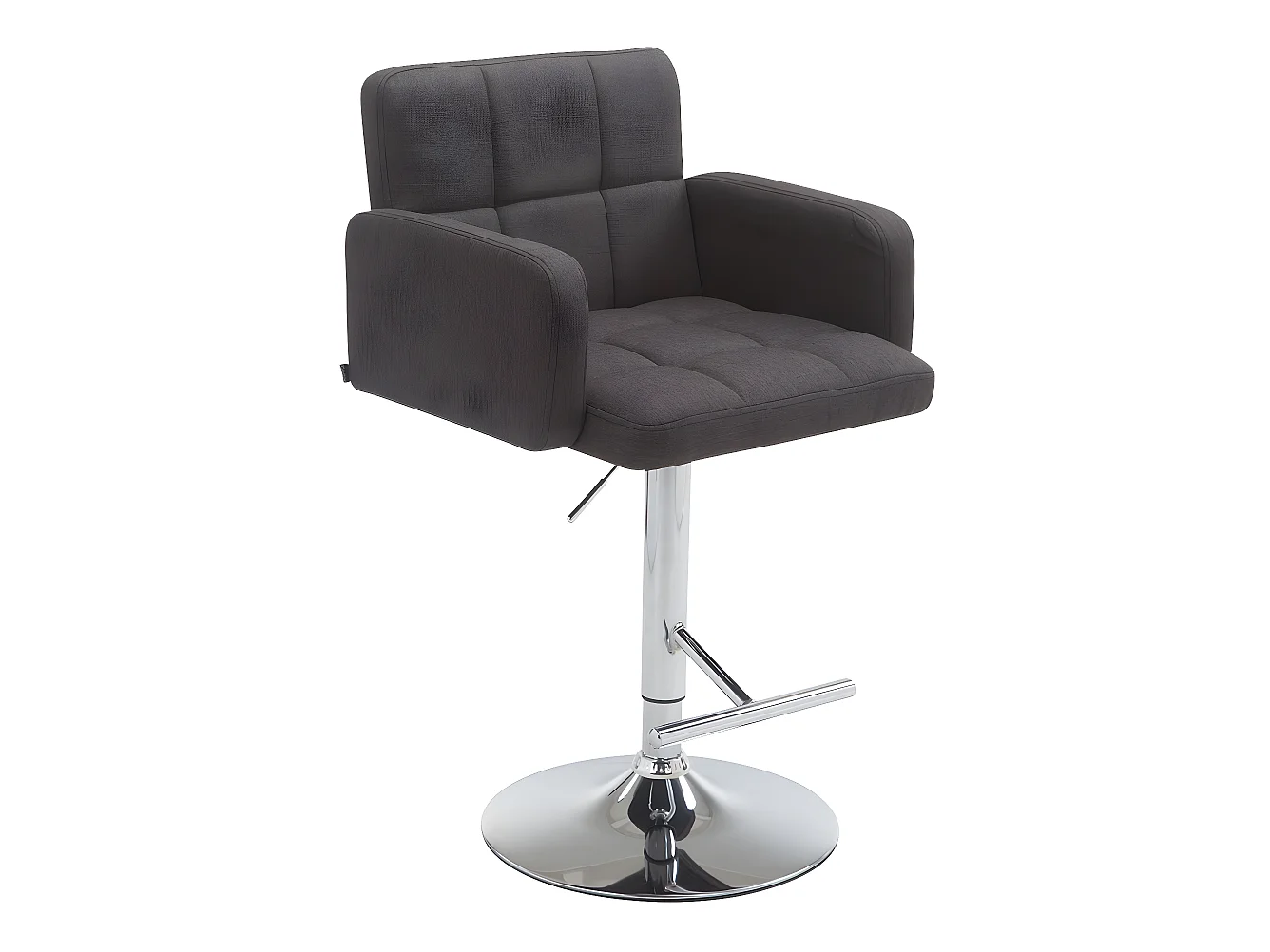 Tabourets de bar - Tissu & Métal - Gris foncé - Los Angeles