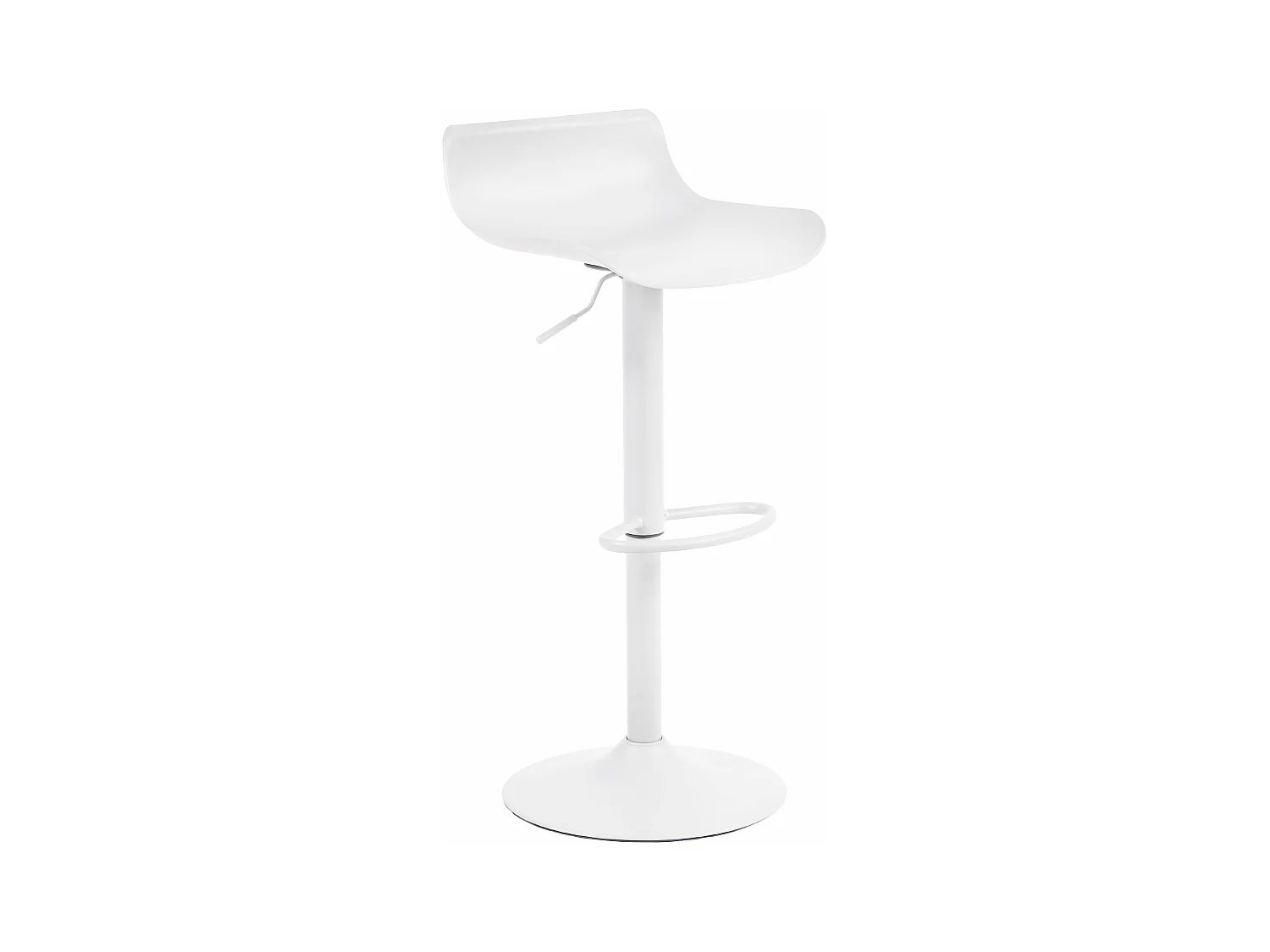 Tabouret de bar - Plastique & Chrome - Blanc - Aveiro