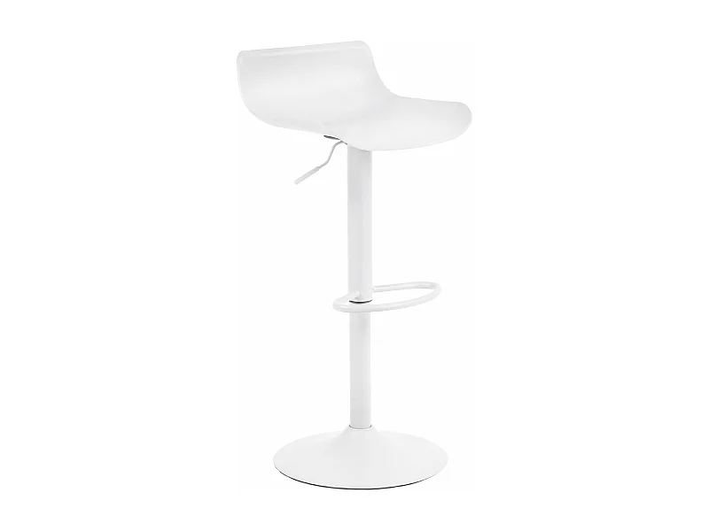 Tabouret de bar - Plastique & Chrome - Blanc - Aveiro