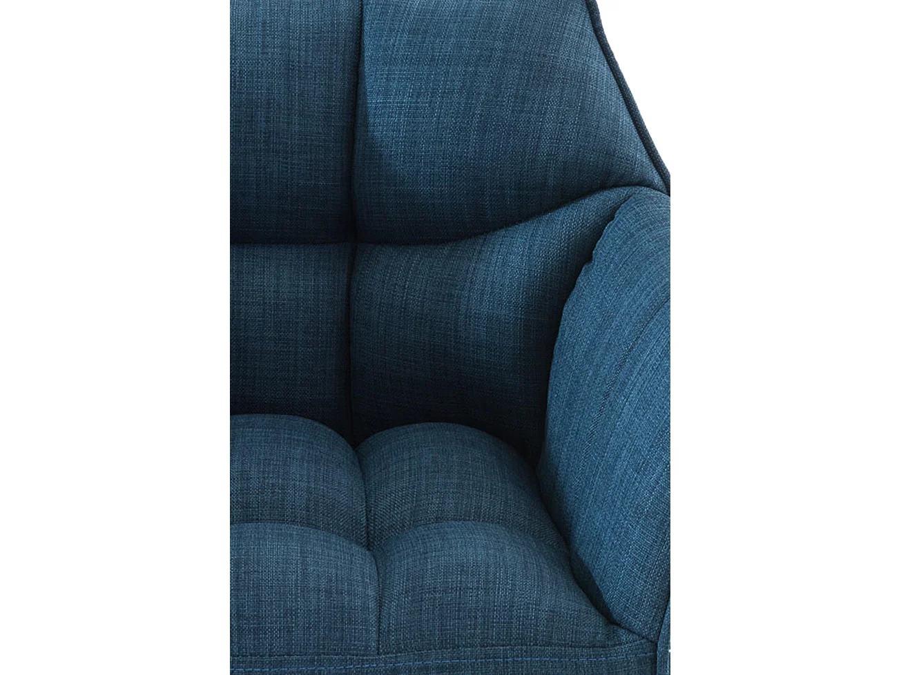 Tabouret de bar - Tissu & Noir - Bleu - Damaso