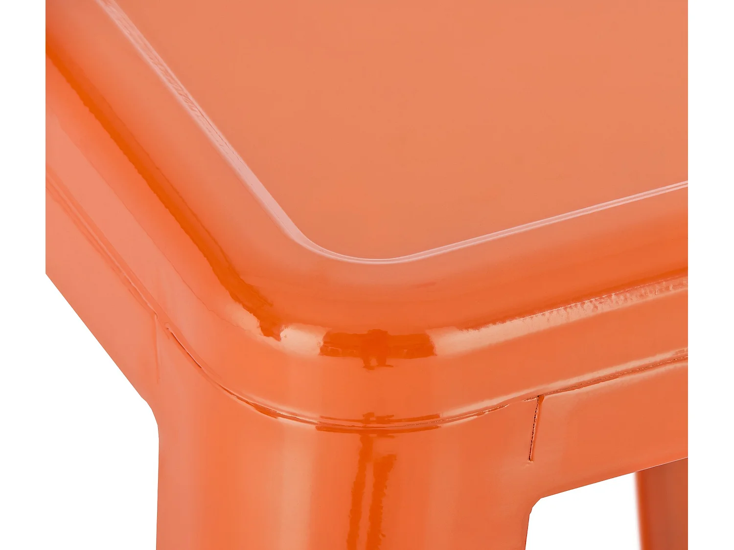 Lot de 2  Tabouret de bar - Métal - Orange - Joshua