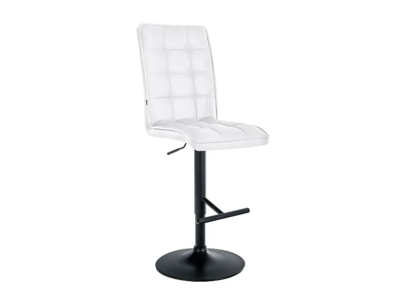 Tabourets de bar - Similicuir (PVC) & Métal - Blanc - Peking V2