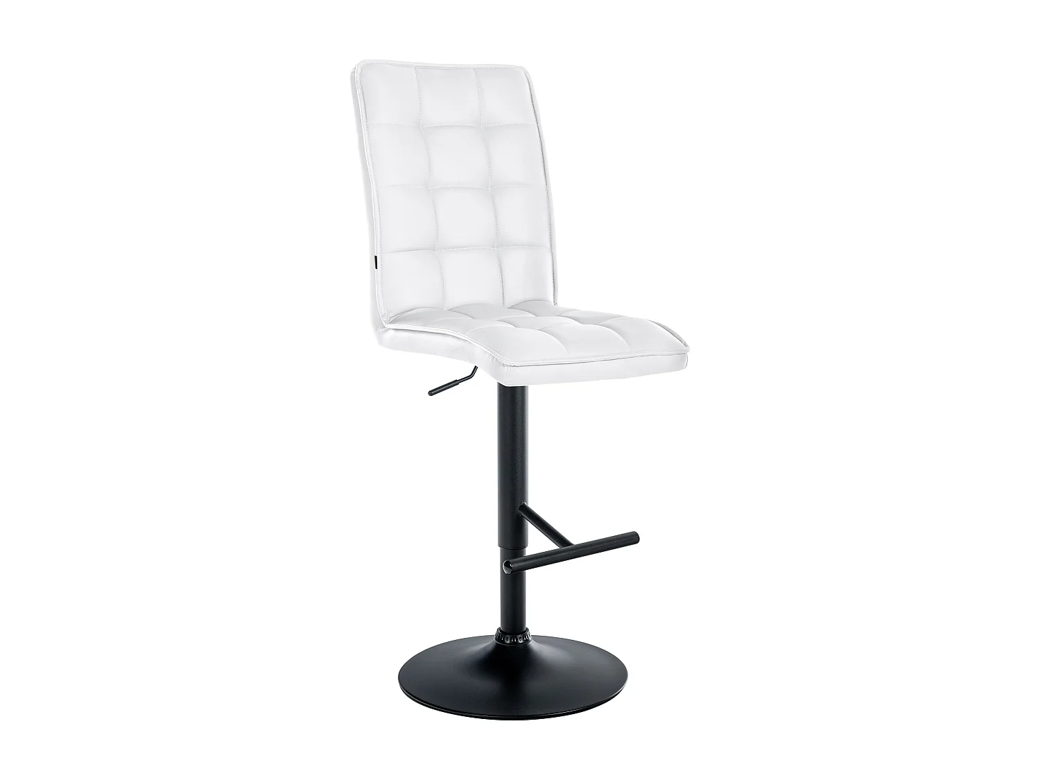 Tabourets de bar - Similicuir (PVC) & Métal - Blanc - Peking V2