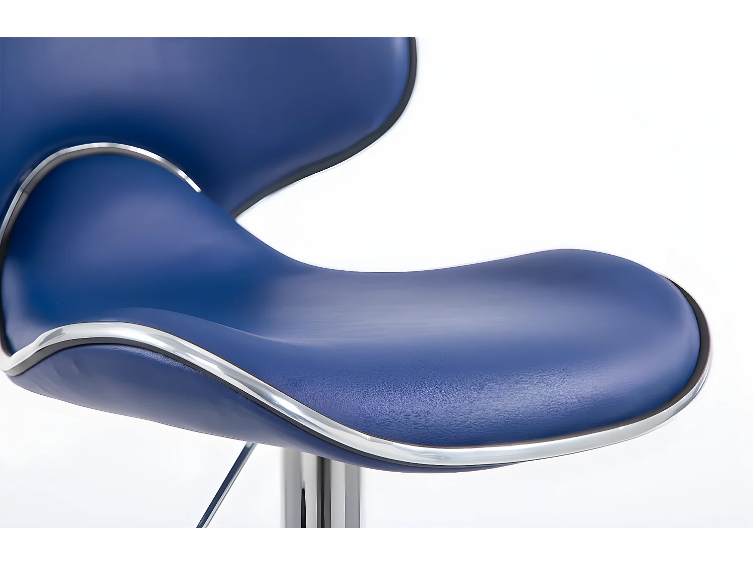 Tabourets de bar - Similicuir & Métal chromé - Bleu - Las Vegas V2