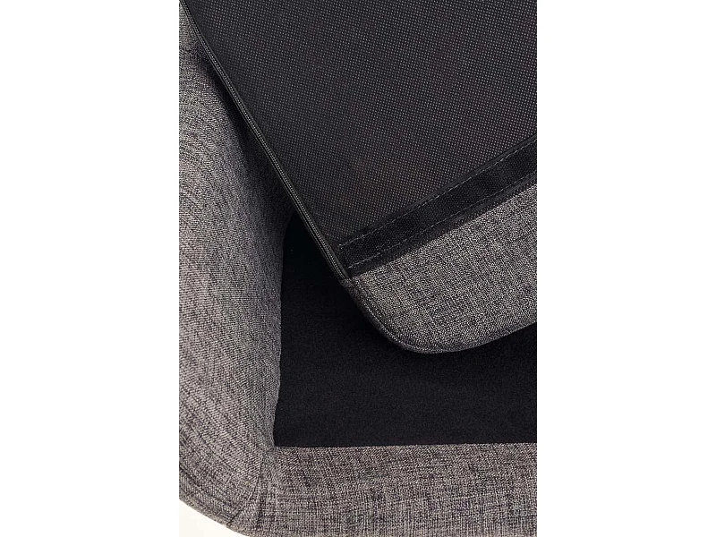 Lot de 2  Tabouret de bar - Tissu - Gris clair - Grant