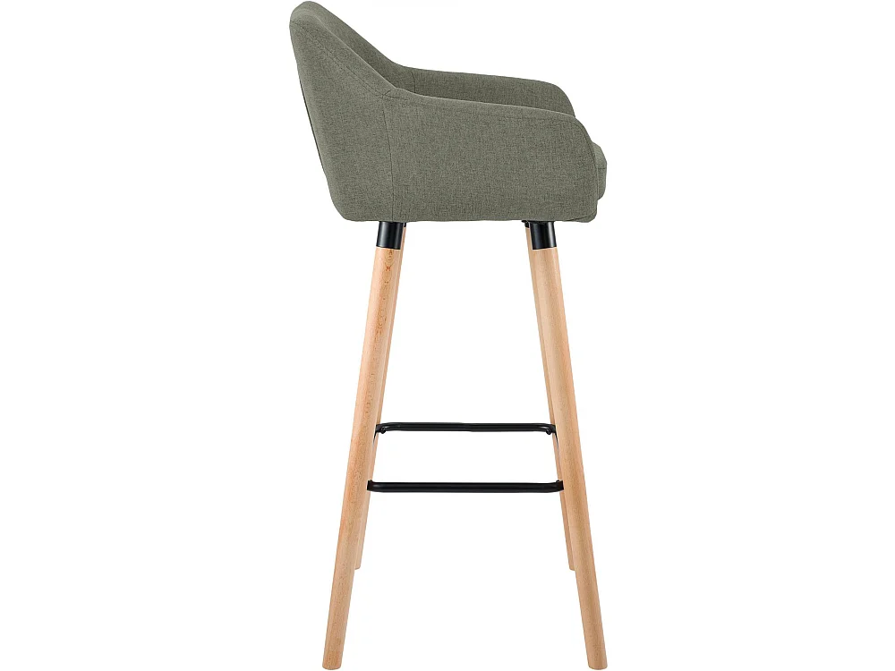 Lot de 2  Tabouret de bar - Tissu & Nature - Gris clair - Grant