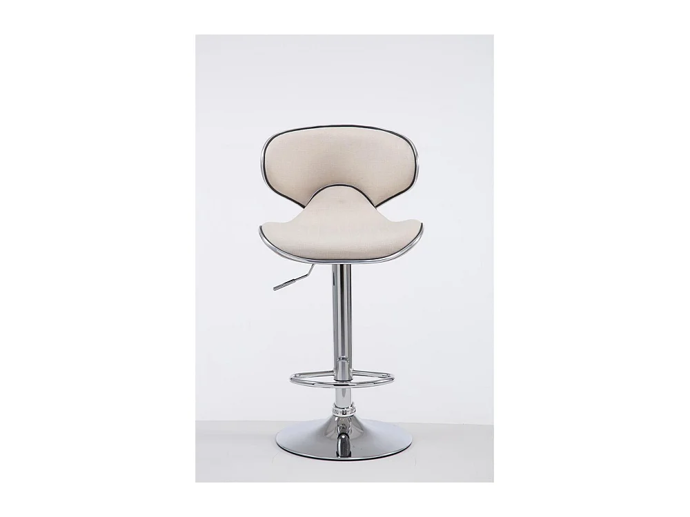 Barhocker - Stoff & Metall - creme - Las Vegas V2