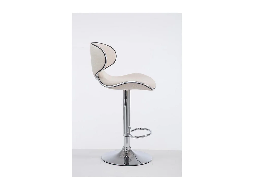 Barhocker - Stoff & Metall - creme - Las Vegas V2
