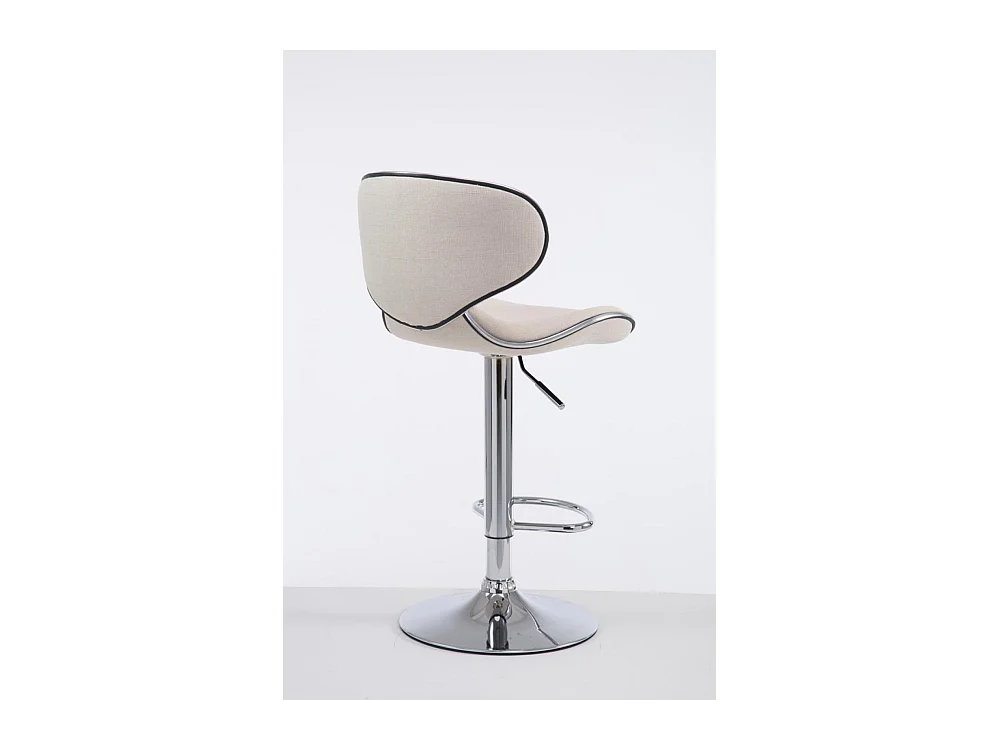 Barhocker - Stoff & Metall - creme - Las Vegas V2