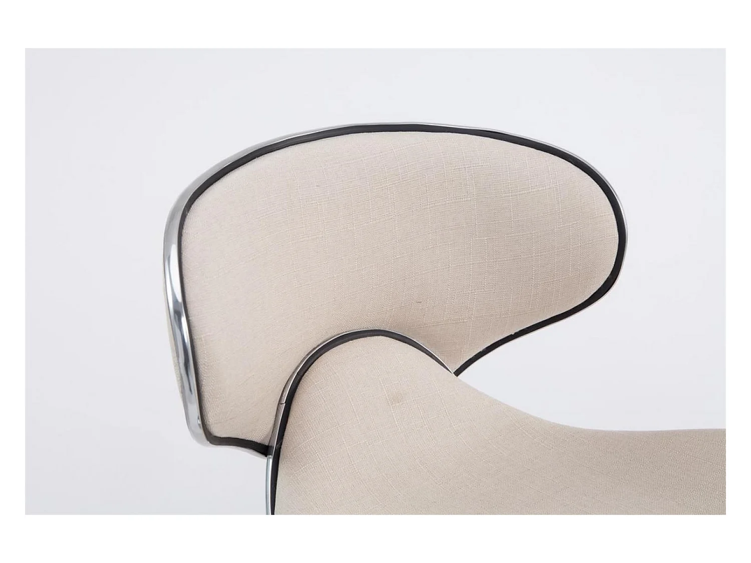 Barhocker - Stoff & Metall - creme - Las Vegas V2