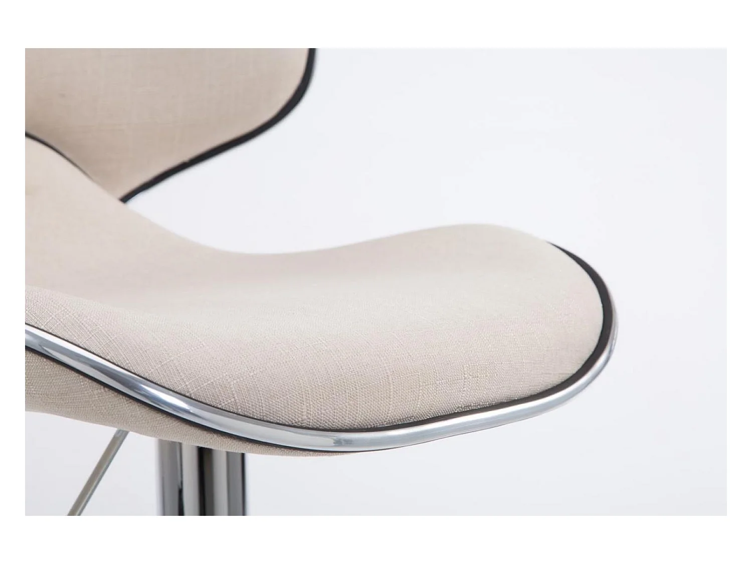 Barhocker - Stoff & Metall - creme - Las Vegas V2