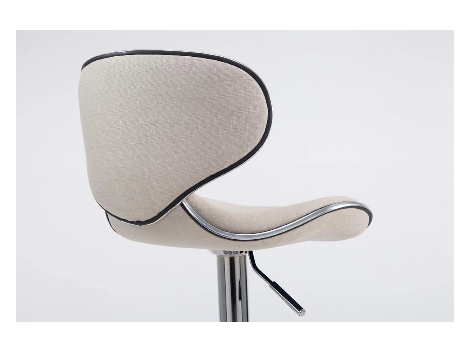 Barhocker - Stoff & Metall - creme - Las Vegas V2