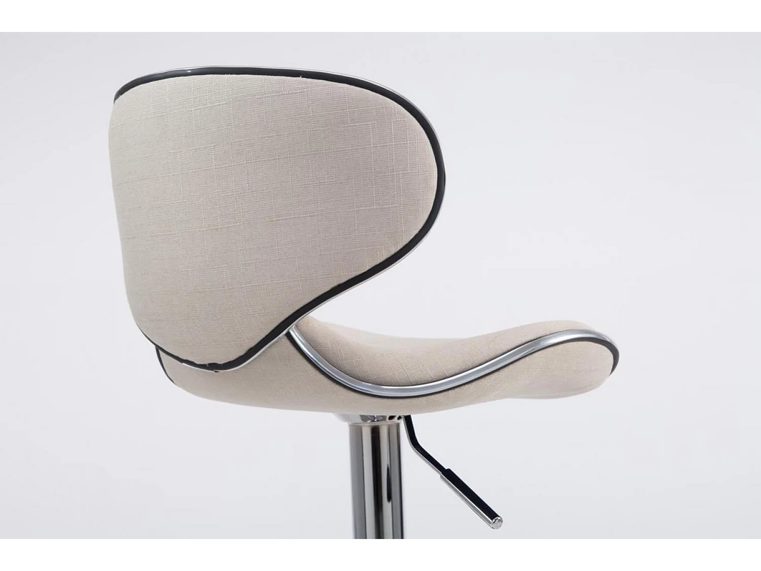 Tabouret de bar - Tissu & Métal - Crème - Las Vegas V2