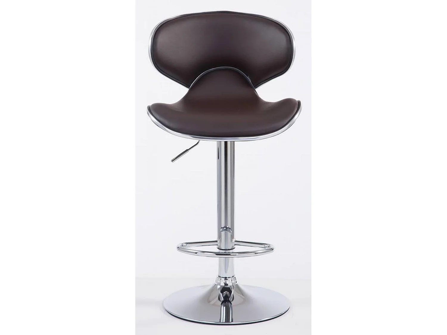 Set van 2  Barkruk - Kunstleer & chroom - bruin - Las Vegas v2