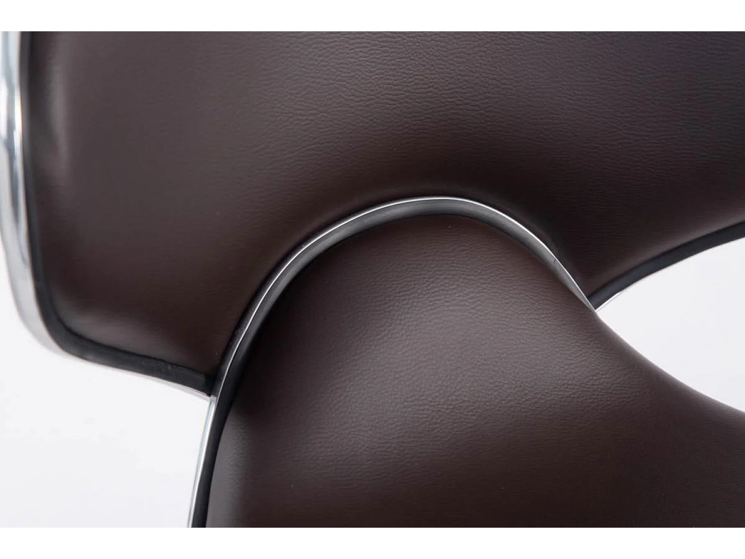 Set De 2  Taburete de bar - Simil cuero & cromo - Marrón - Las Vegas v2