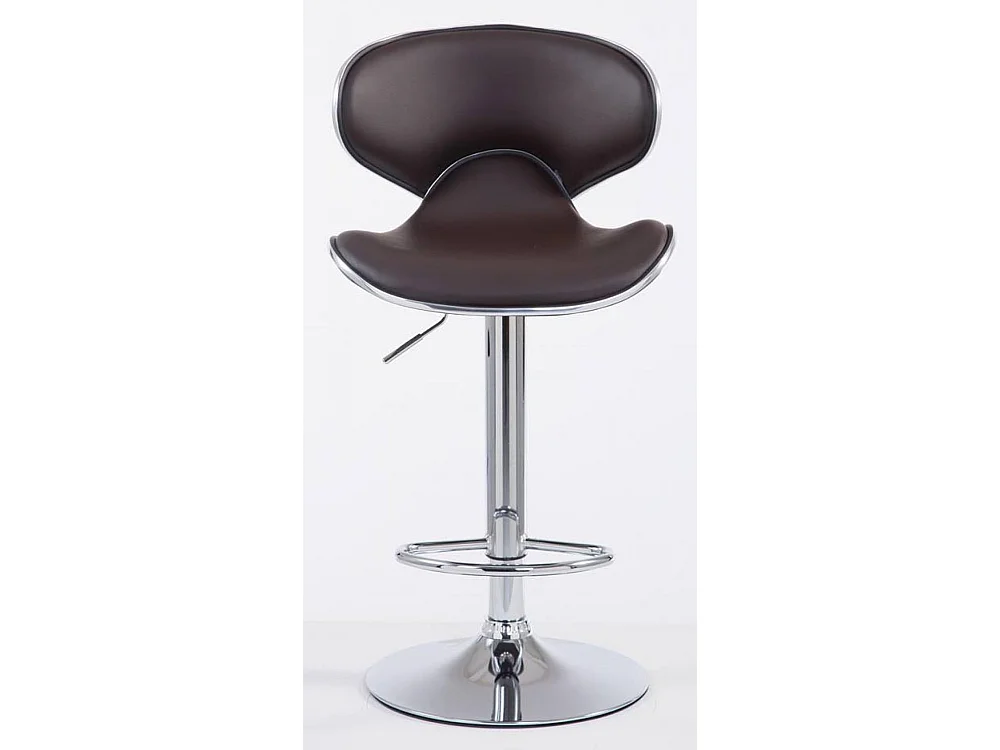 Set De 2  Taburete de bar - Simil cuero & cromo - Marrón - Las Vegas v2
