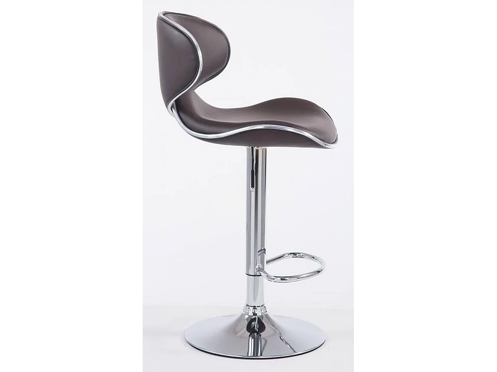 Set De 2  Taburete de bar - Simil cuero & cromo - Marrón - Las Vegas v2