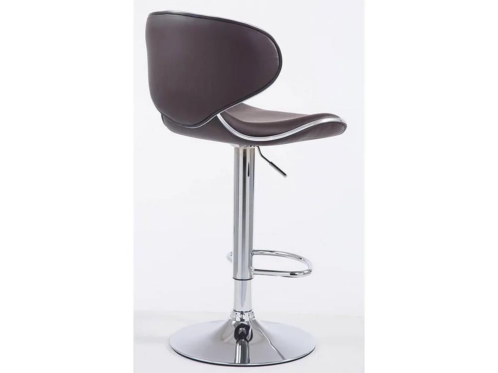 Set De 2  Taburete de bar - Simil cuero & cromo - Marrón - Las Vegas v2