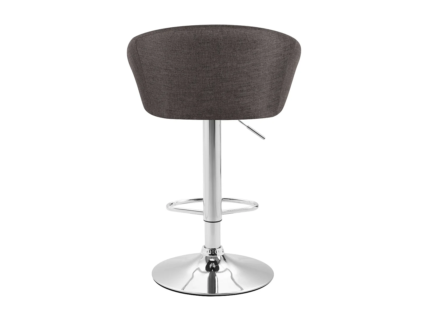 Tabourets de bar - Tissu & Métal chromé - Gris foncé - Miami V2