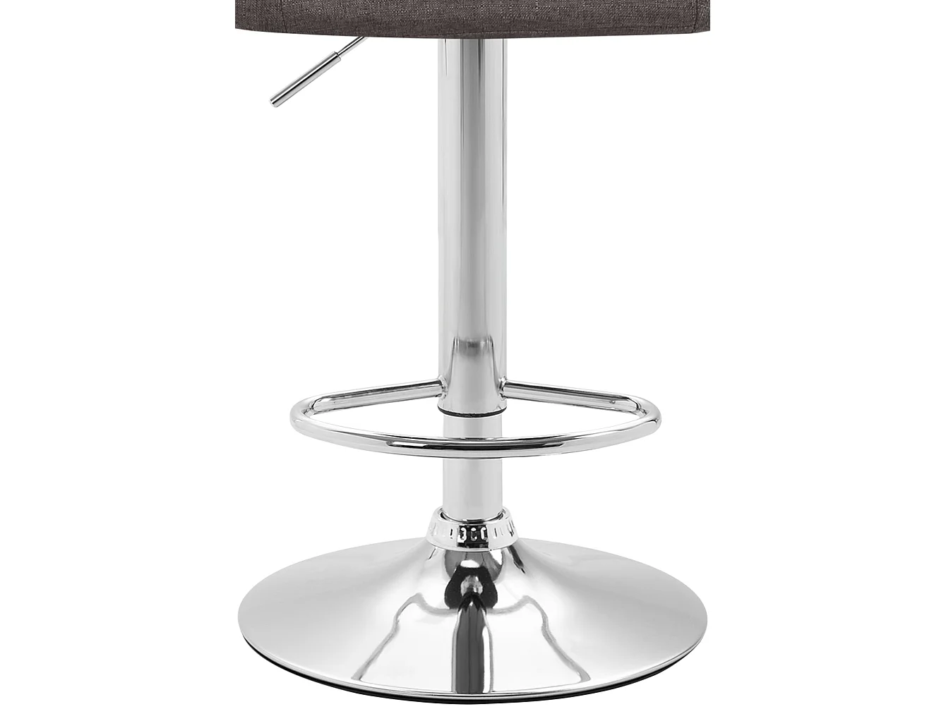 Barkruk - Stof & Metaal in chroomoptiek - donkergrijs - Miami V2