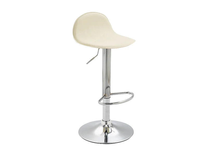 Barhocker - Kunstleder & Metall - creme - Lana