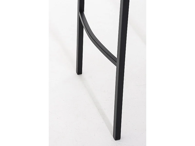 Tabouret de bar - Tissu & Noir - Gris foncé - Damaso