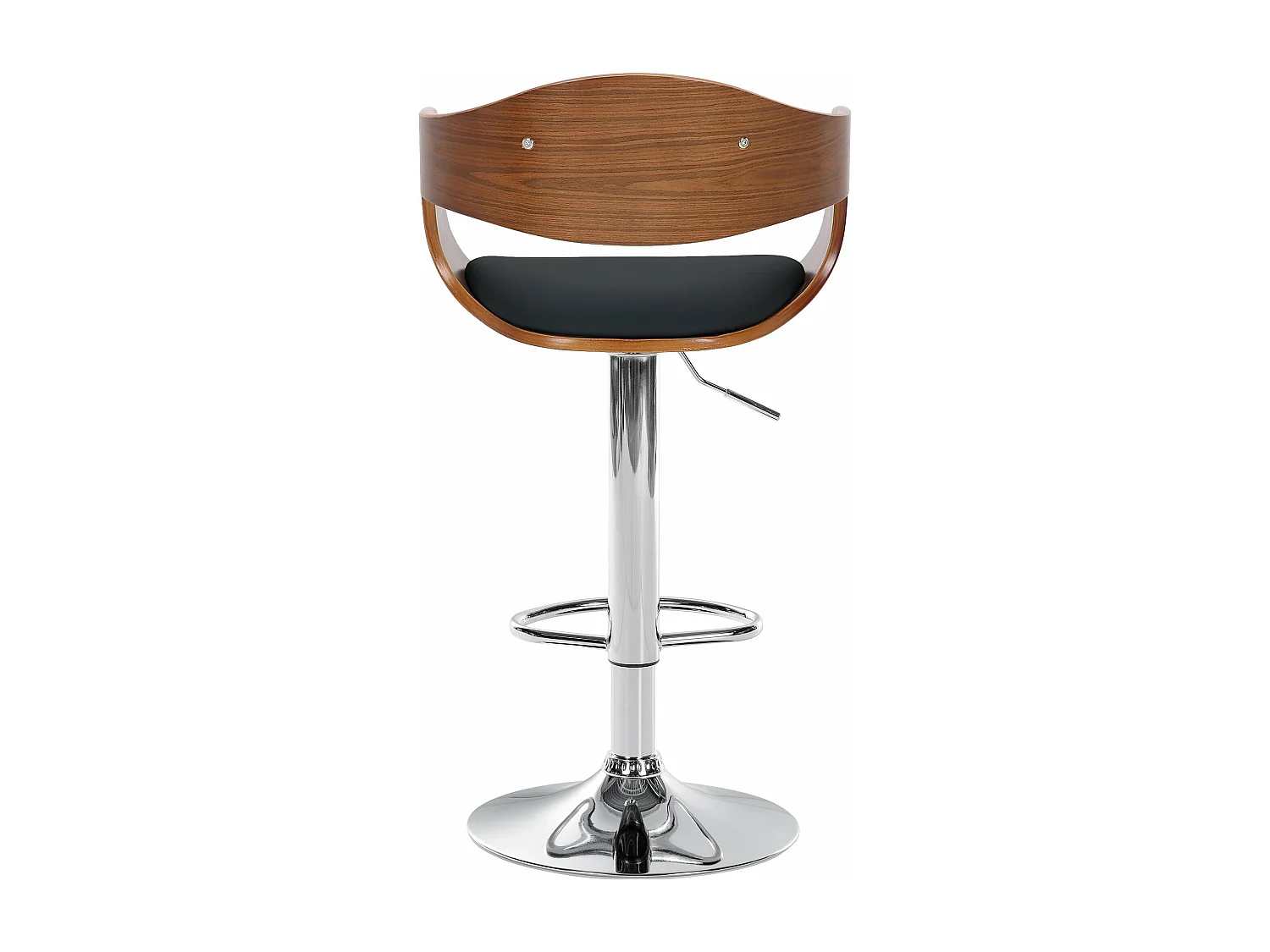 Tabouret de bar - Similicuir - Noyer / Noir - Kingston