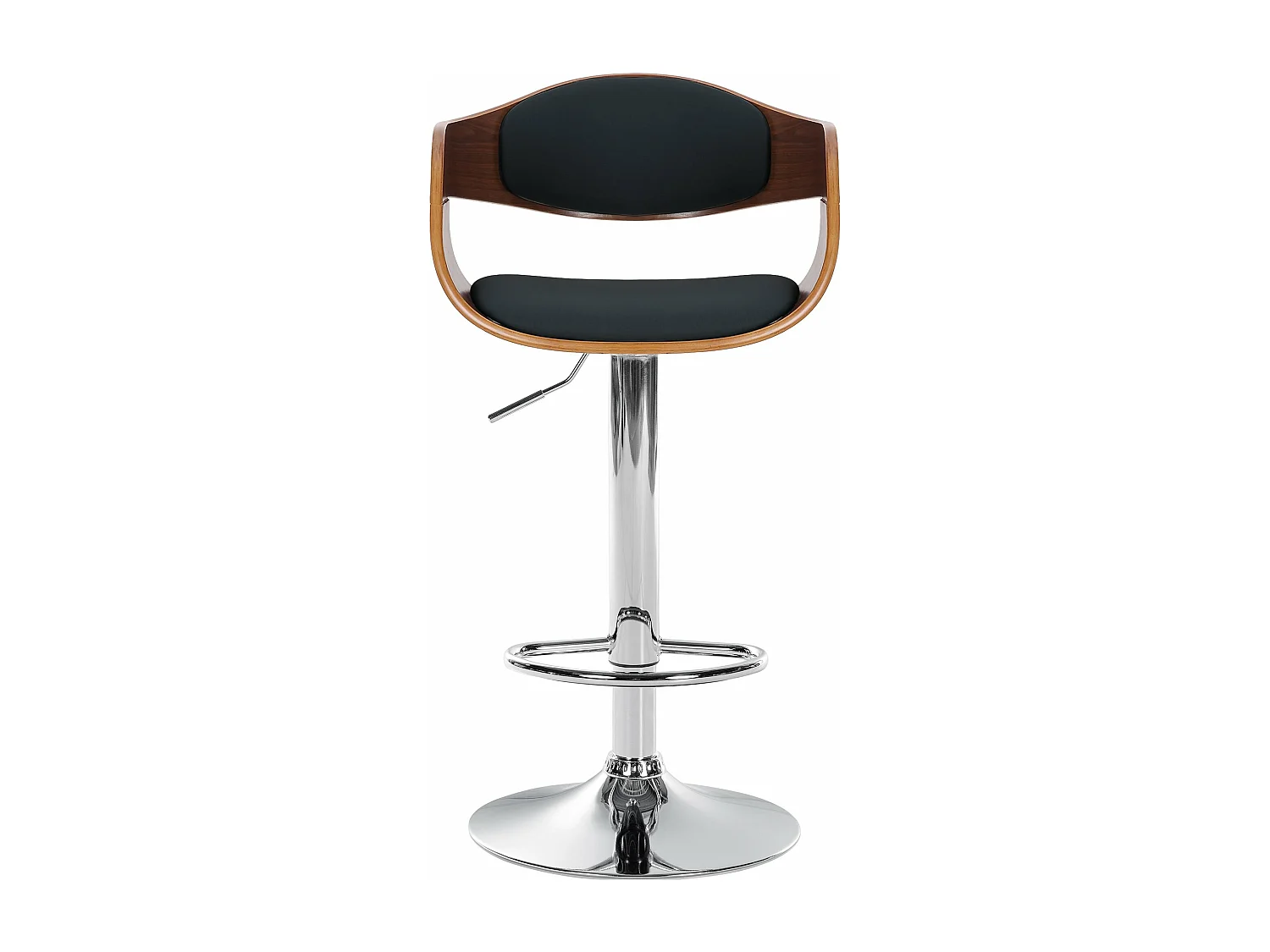 Tabouret de bar - Similicuir - Noyer / Noir - Kingston