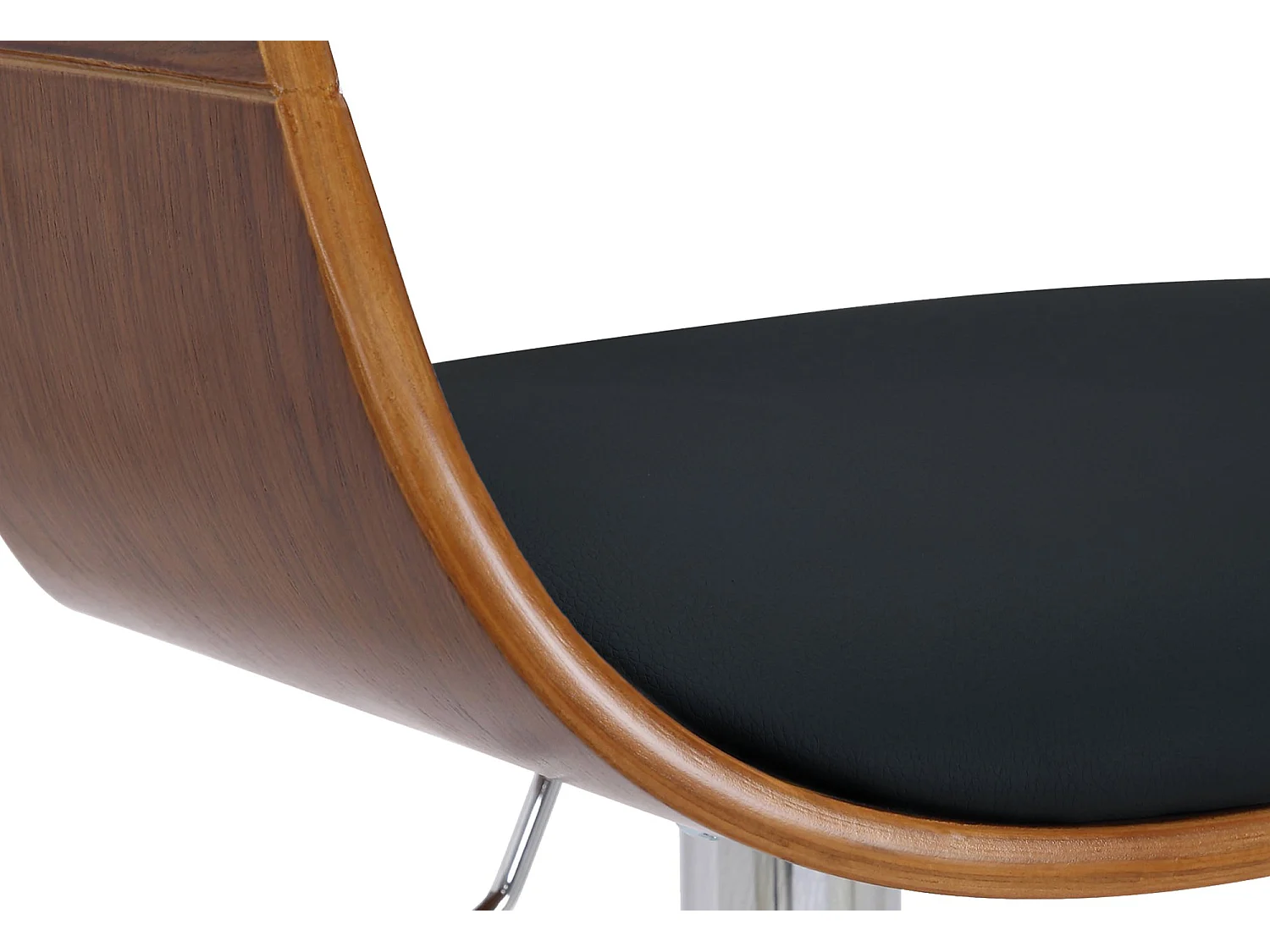 Tabouret de bar - Similicuir & Antique clair - Noyer / Noir - Kingston