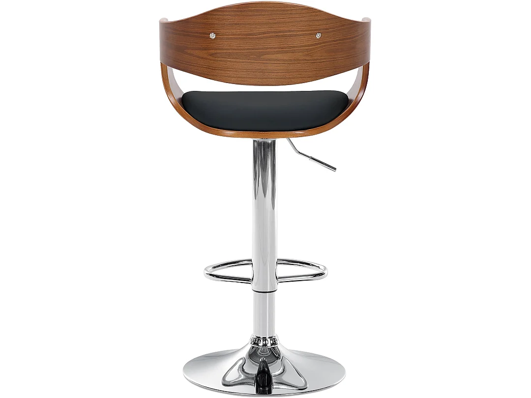 Tabouret de bar - Similicuir & Antique clair - Noyer / Noir - Kingston