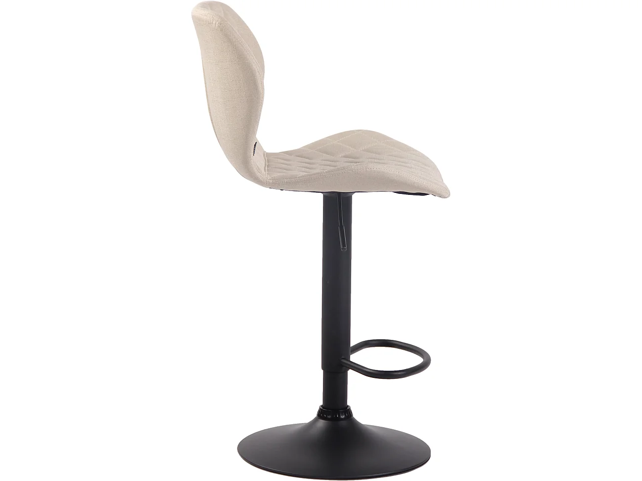 Lot de 2 Tabourets de bar - Tissu & Métal - Crème - Cork