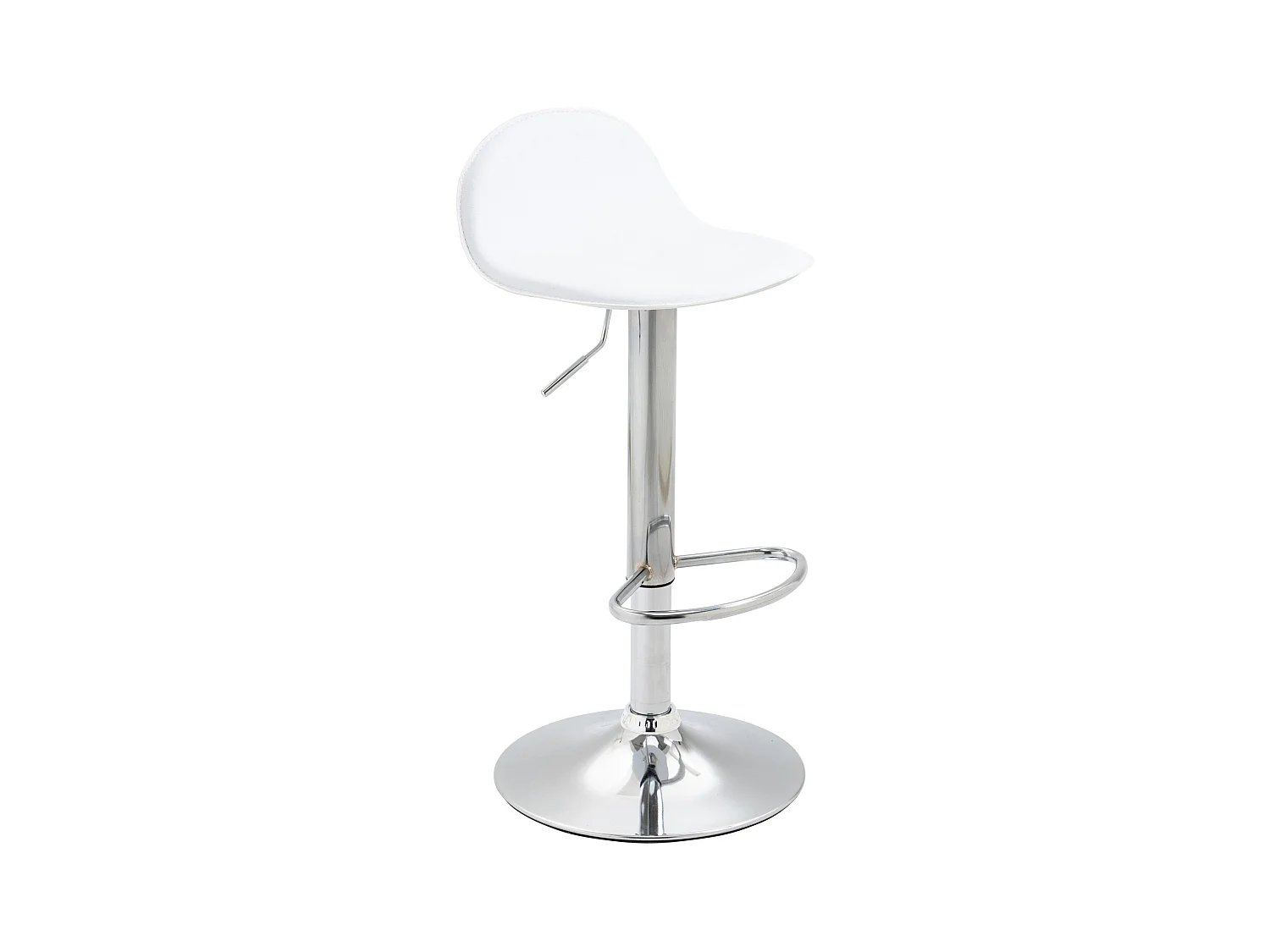 Tabourets de bar - Similicuir & Métal - Blanc - Lana