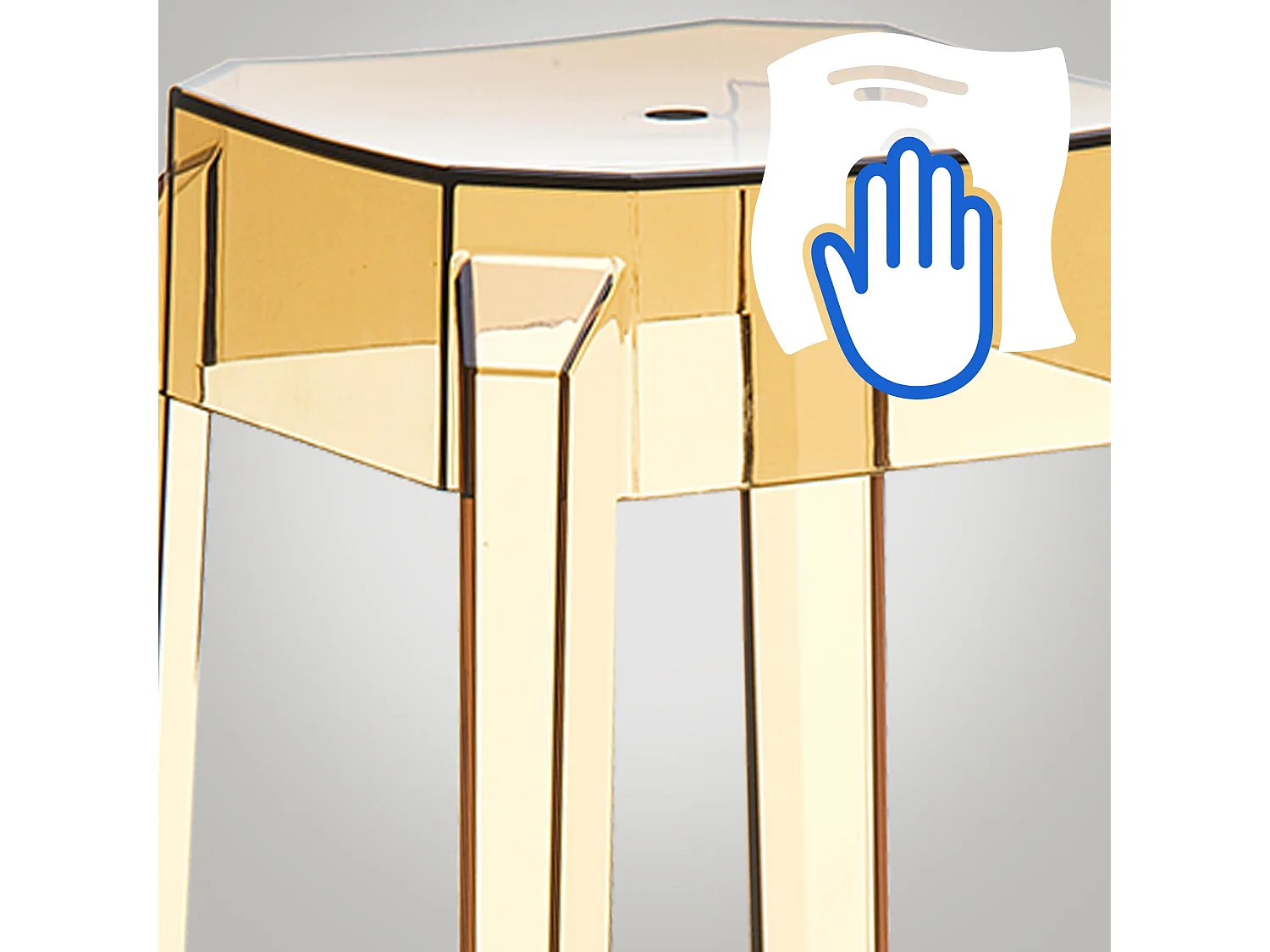 Tabouret de bar - Plastique - Ambre - FOX