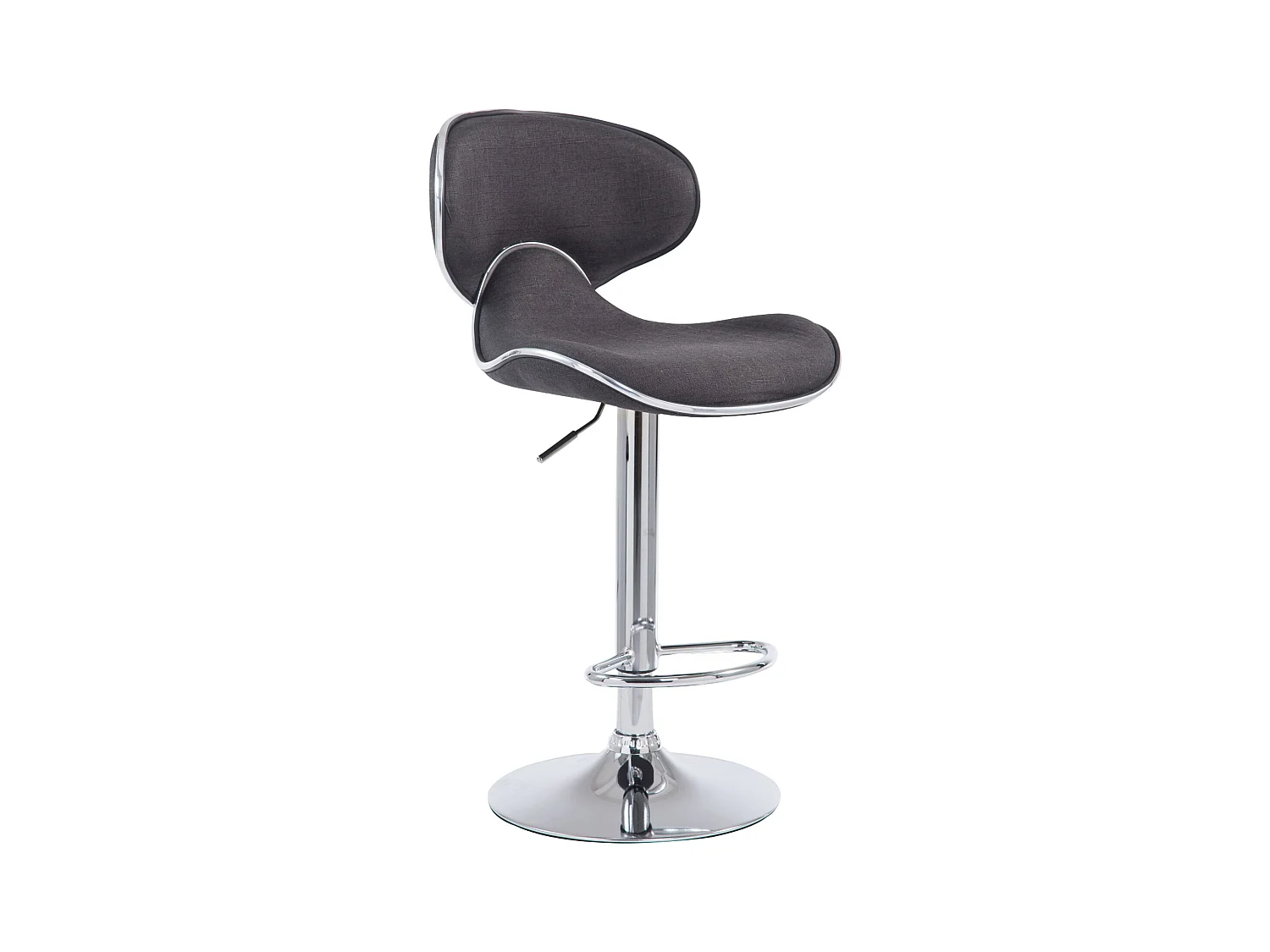 Tabouret de bar - Tissu & Métal - Gris foncé - Las Vegas V2