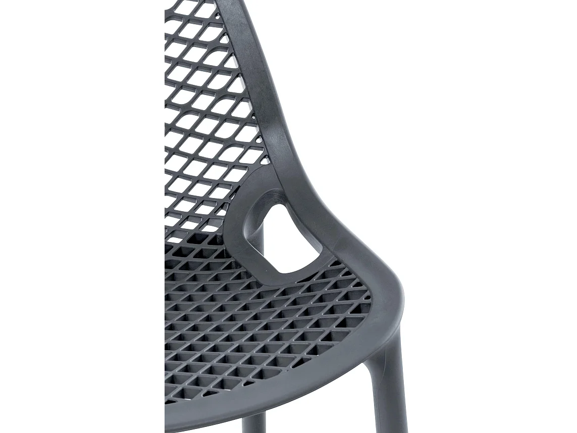 Tabouret de bar - Plastique - Gris foncé - Air