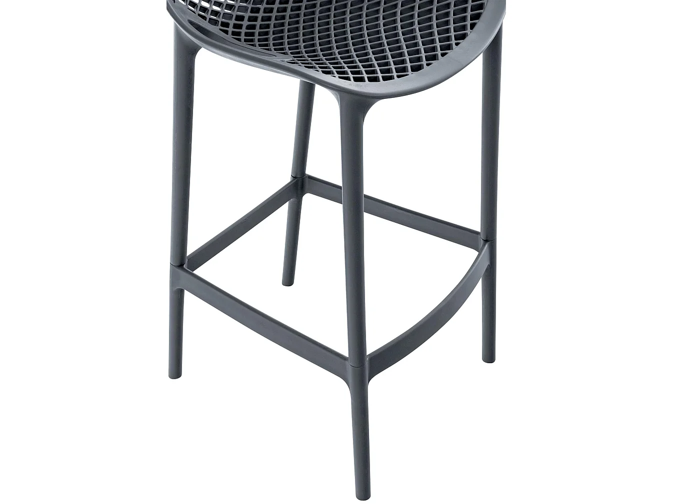 Tabouret de bar - Plastique - Gris foncé - Air