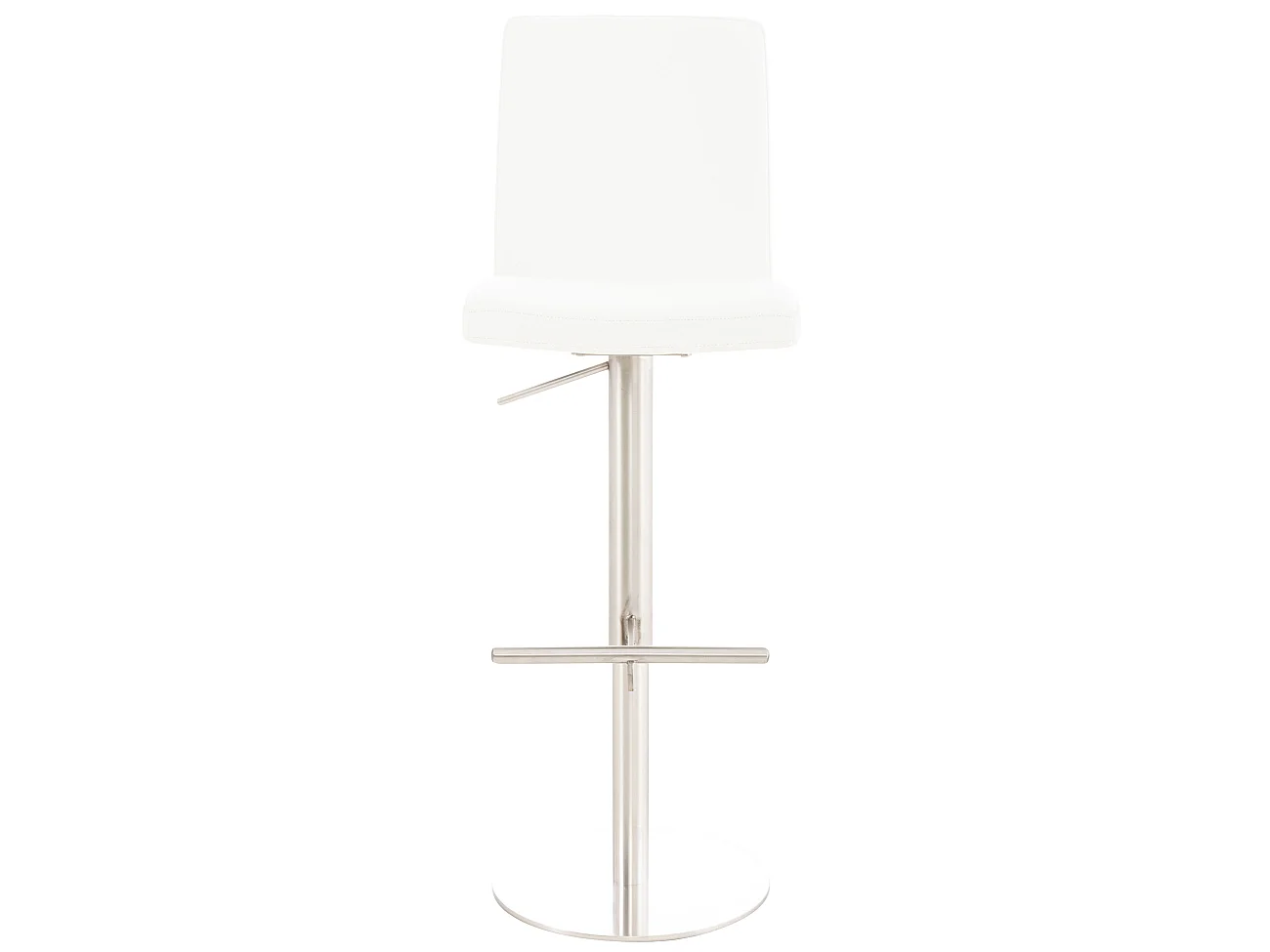 Tabouret de bar - Similicuir & Acier inoxydable - Blanc - Cadiz