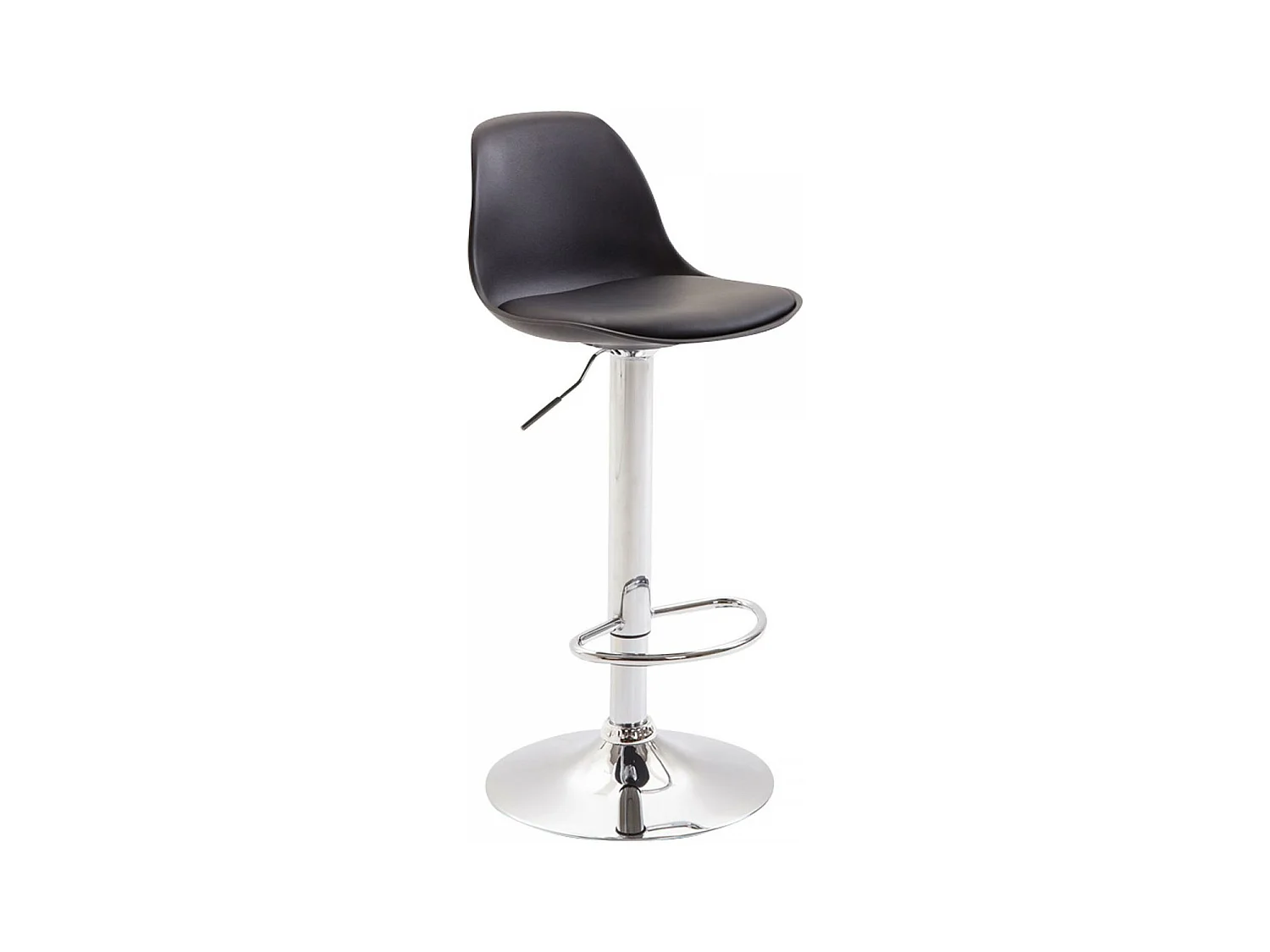 Tabouret de bar - Plastique & Métal - Noir - Kiel